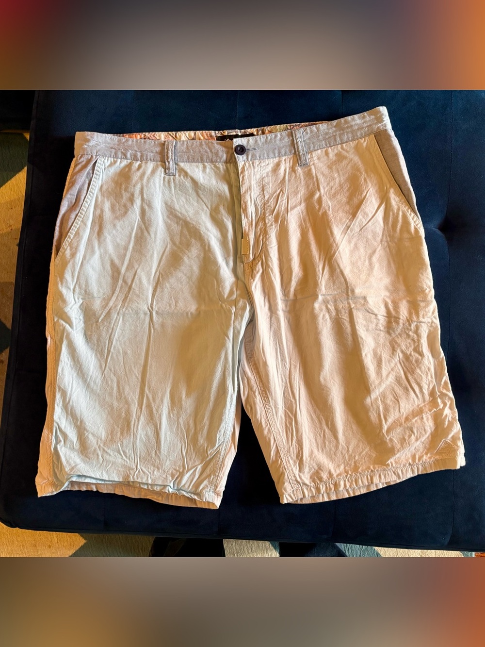 Lrg Men's Light Cream Flat-Front Shorts